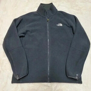 THE NORTH FACE MENS Grey Apex Softshell Waffle Fleece Jacket Zip Up Size L